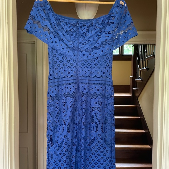 SHARAGANO lace dress. Worn 1x - Picture 9 of 10